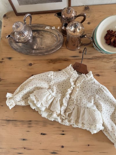 Marron 16｜(1y-6y) 磨毛荷葉花邊拉鍊外套3