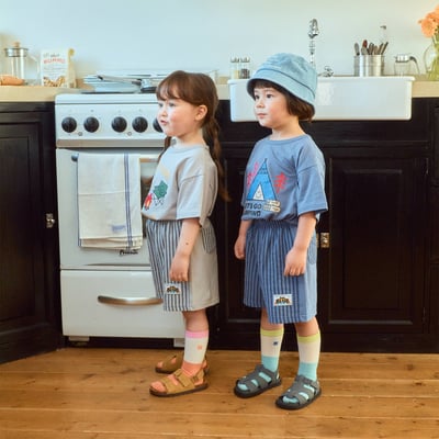 1st blue36｜(~93-118cm) 露營印花上衣7