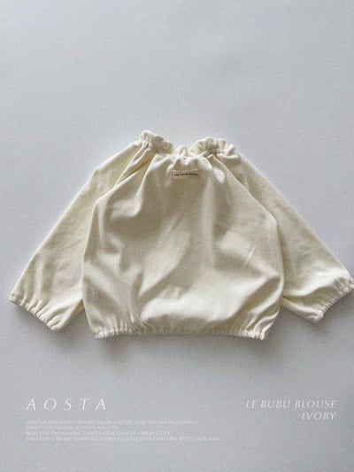 AOSTA52｜(6m-5y) 簡約縮口上衣10