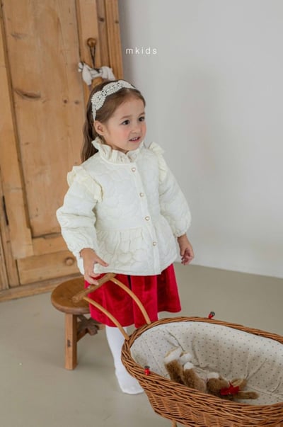 M-KIDS37｜(65-115cm) 2色法式絨面蕾絲洋裝16