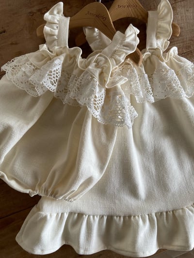 Anne Shirley07｜(3m-22m) 1色荷葉蕾絲無袖包屁衣8