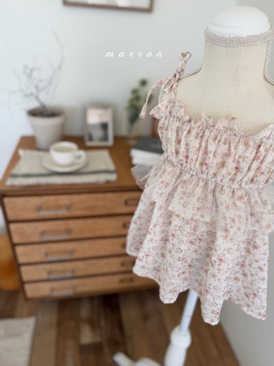 Marron51｜(1y-6y) 夏日碎花薄紗洋裝4