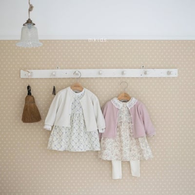 M-KIDS46｜(65-115cm) 2色蕾絲花邊開襟外套8