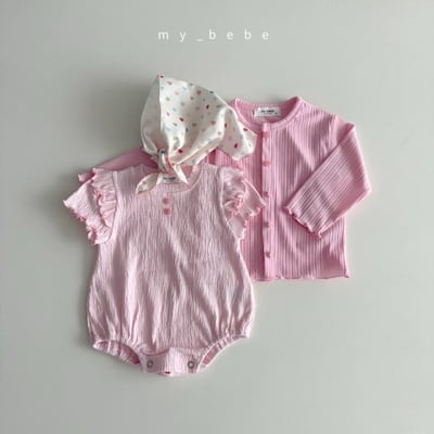 my_bebe13｜(58-72cm) 荷葉層次邊包屁衣7