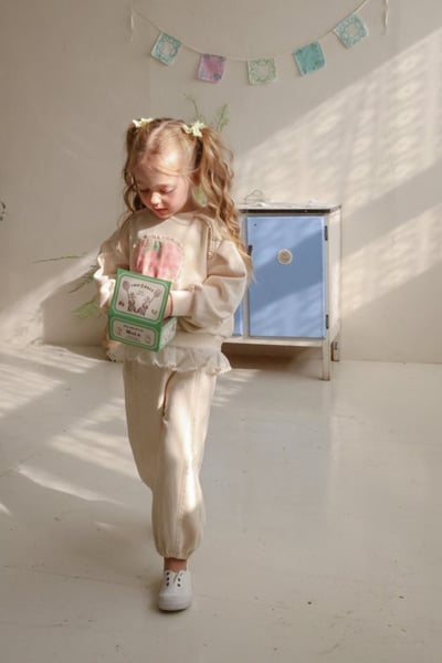 FLO13｜(75-140) 2色蕾絲滾邊休閒縮口褲12