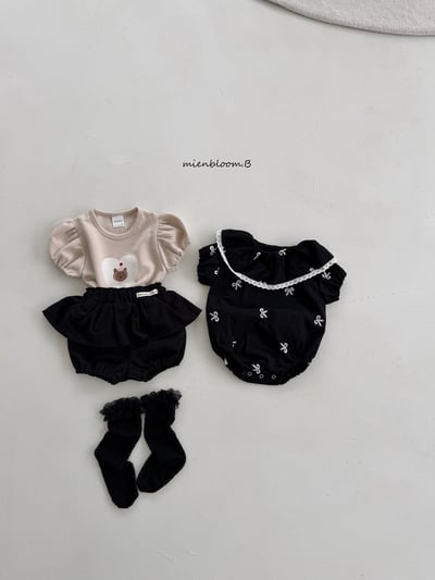 Bloom.b02｜(0m-18m) 蝴蝶結緞帶包屁衣6