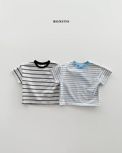 Bonito56｜(75cm-125cm) 2色變色條紋上衣1