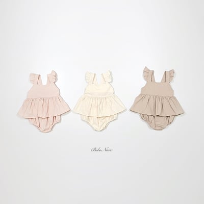 bebe nine37  (6m-24m) 3色小荷葉蛋糕套裝2