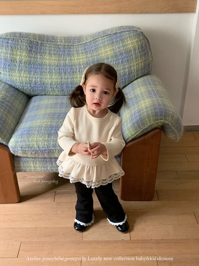 JE 660｜(80-110cm)  蕾絲荷葉邊上衣6