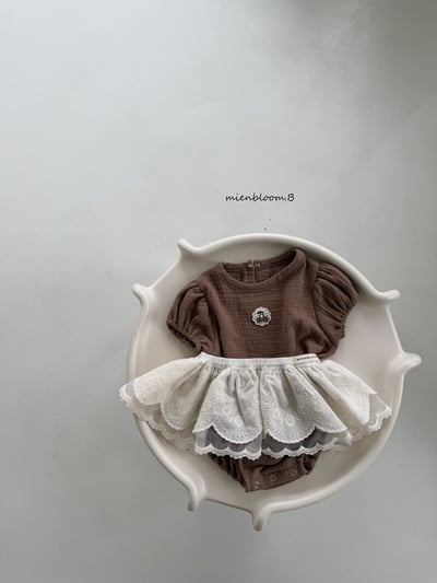 Bloom.b01｜(0m-18m) 櫻桃棉麻包屁衣6