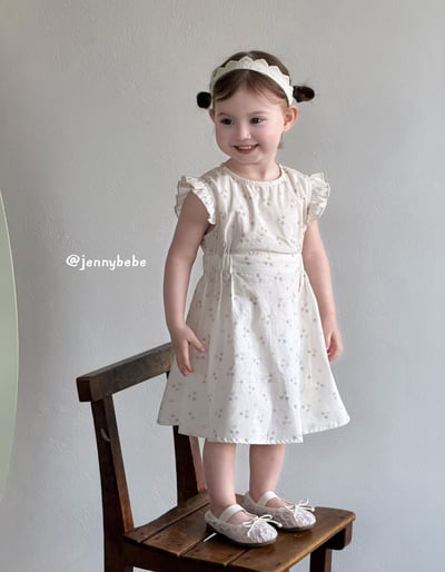 JE731｜(80-120cm) 小碎花背心洋裝1