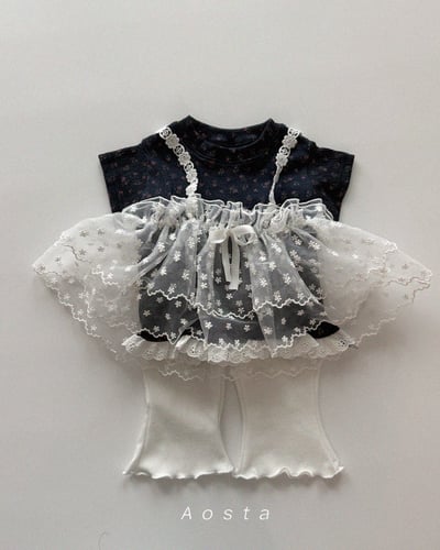 AOSTA25｜(6m-5y) 3款碎花蕾絲裙邊上衣10