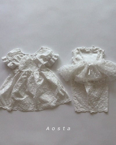 AOSTA16｜(6m-5y) 3款蕾絲泡泡袖洋裝13