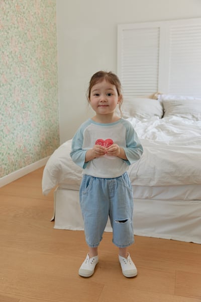 onu06｜(70cm-115cm) 愛心印花7分袖上衣9