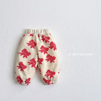 vivid01｜(78cm-125cm) 磨毛印花縮口褲6