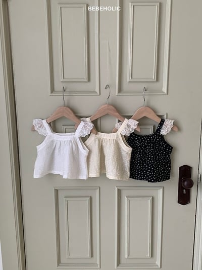 Bebe holic32｜(3m-18m) 碎花精靈袖上衣1