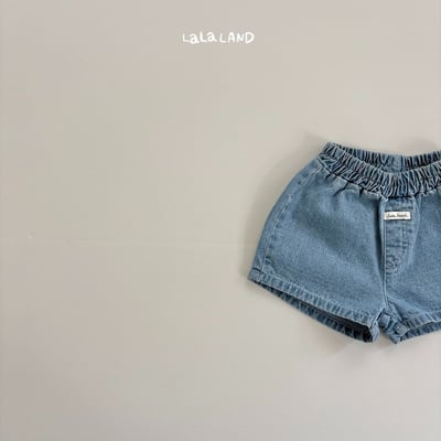 lala land77｜(75-120cm) 2色牛仔小標短褲21