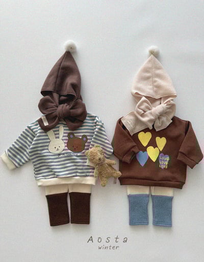 AOSTA63 ｜(6m-5y) 經典撞色刷毛緊身褲16