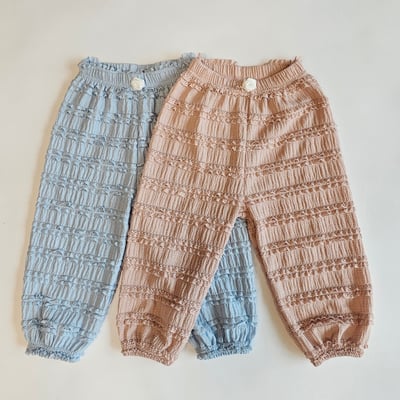 1st blue07｜(~93-118cm) 蕾絲滾邊縮口褲8