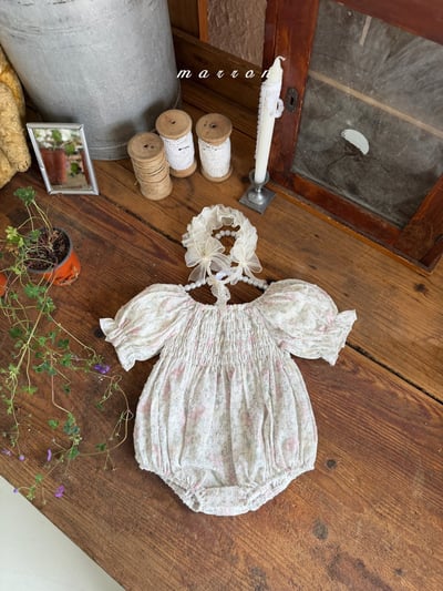 Marron09｜(3m-18m 1y-6y) 復古小碎花套裝13