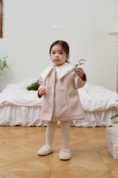 bebe nine47 (65cm-115cm) 2色法式翻領大衣外套4