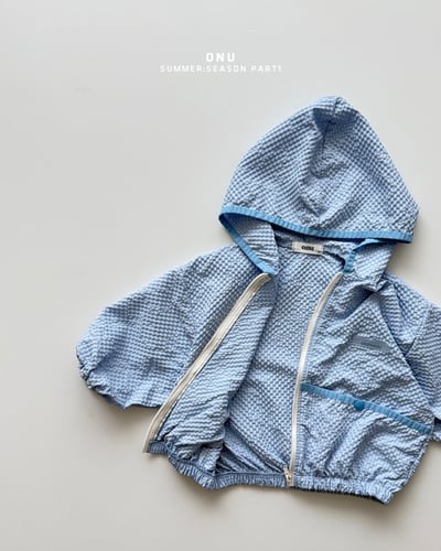 onu47｜(70cm-115cm) 泡泡紗拉鍊連帽外套14