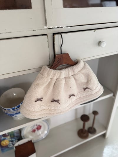 Marron 27｜(1y-6y) 蝴蝶結刷毛短裙9