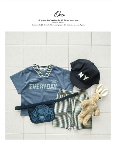 onu14｜(70cm-115cm) V領英字印花上衣11