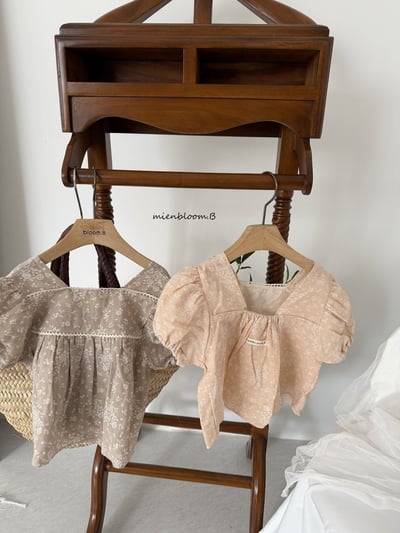 Bloom.b14｜(80-118cm) 亞麻碎花上衣5