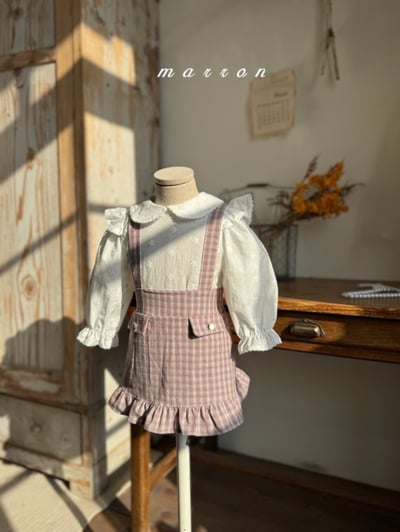 Marron12｜(1y-6y) 刺繡小花飛袖襯衫15