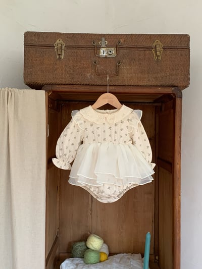 JE609｜(66cm-90cm) 碎花薄紗包屁衣24