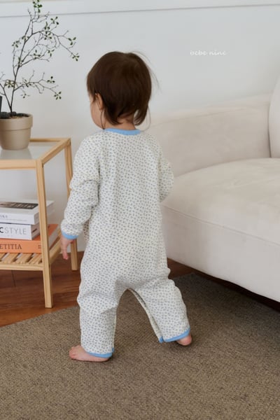 bebe nine08 (55cm-75cm) 2色碎花滾邊家居連身衣10