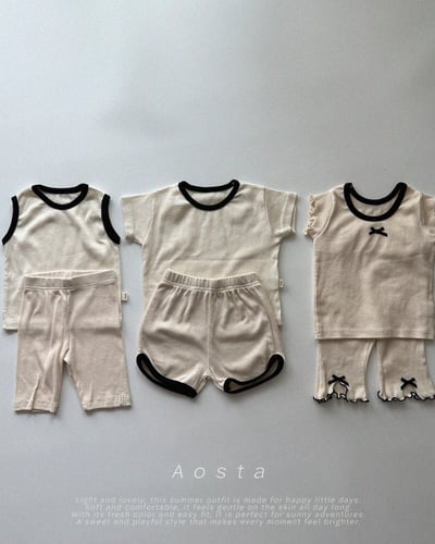 AOSTA43｜(6m-5y) 4款夏季羅紋短袖上衣20