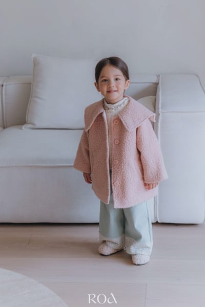 ROA24｜(80cm-120cm) 3色荷葉滾邊高領素色上衣11