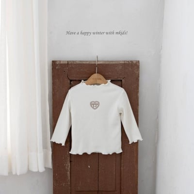 M-KIDS21｜(65-115cm) 2色刺繡捲邊上衣7
