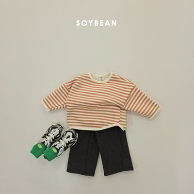 Soybean34｜(75cm-118cm) 條紋內刷毛上衣13
