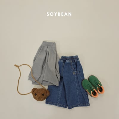 Soybean88｜(75cm-118cm) 按扣牛仔寬褲12