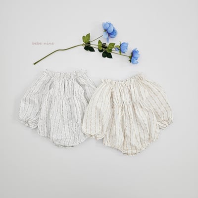 bebe nine06 (65-90) 2色荷葉立領碎花包屁衣13