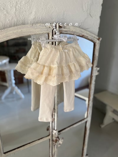 Marron16｜(1y-6y) 蛋糕格紋/蕾絲內搭褲裙3