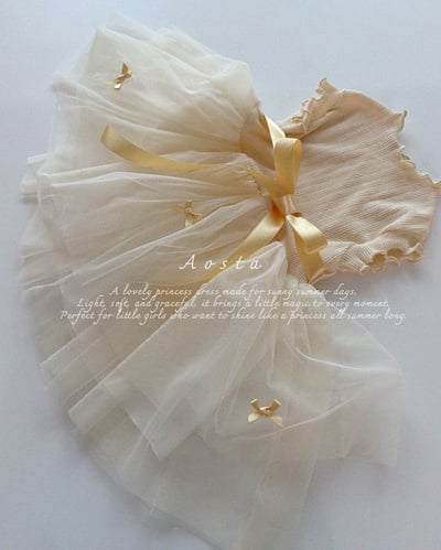 AOSTA65｜(6m-5y) 3款山茶花蕾絲連身裙12