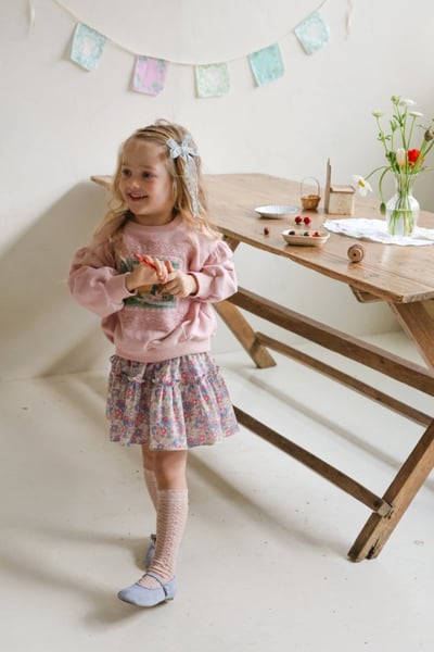 FLO51｜(75-140) 2色鬱金香棉裙15