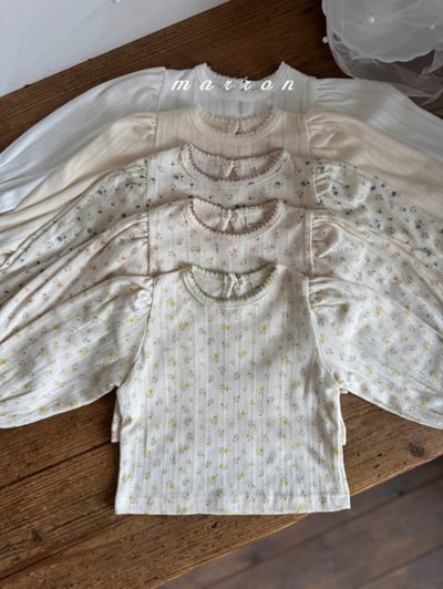 Marron06｜(1y-6y) 公主袖滾邊上衣8