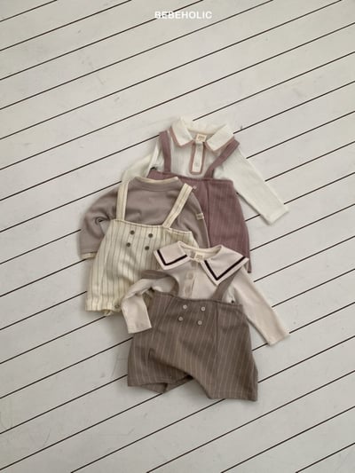 Bebe holic56｜(3m-18m) 吊帶排釦包屁褲8