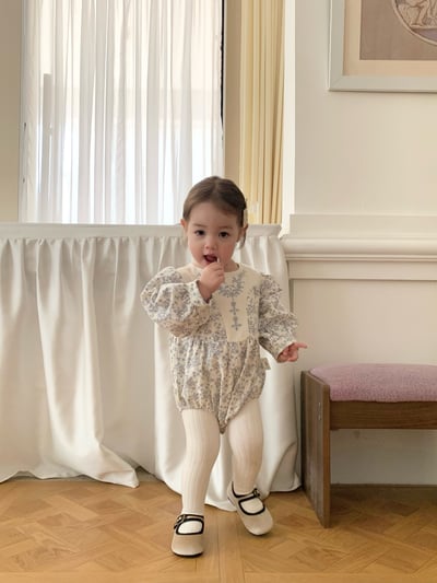 JE596｜(66cm-90cm) 藍色花藤包屁衣3