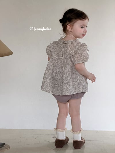 JE695｜(73-100cm)  花領碎花套裝14