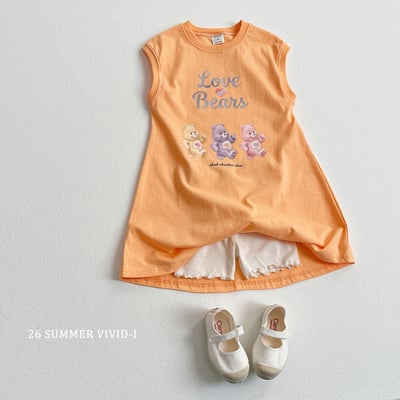 vivid32｜(78cm-125cm) 4款彩色熊無袖連身裙16