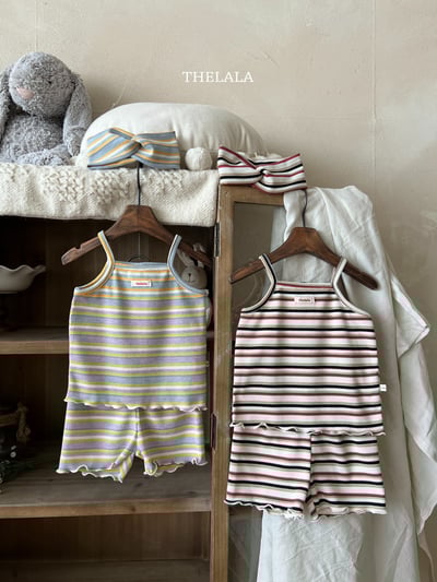 thelala35｜ (70-115) 條紋細肩套裝10