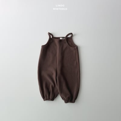 Lindo35｜(80cm-125cm) 磨毛肩帶連身褲4