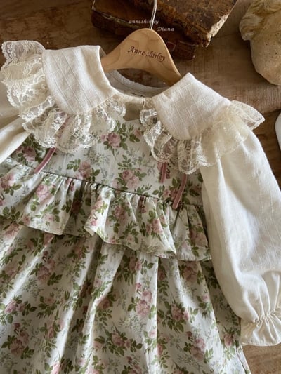 Anne Shirley12｜(1y-5y) 1色春日碎花綁帶洋裝11