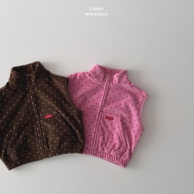 Lindo70｜(80cm-125cm) 高領磨毛波點背心4